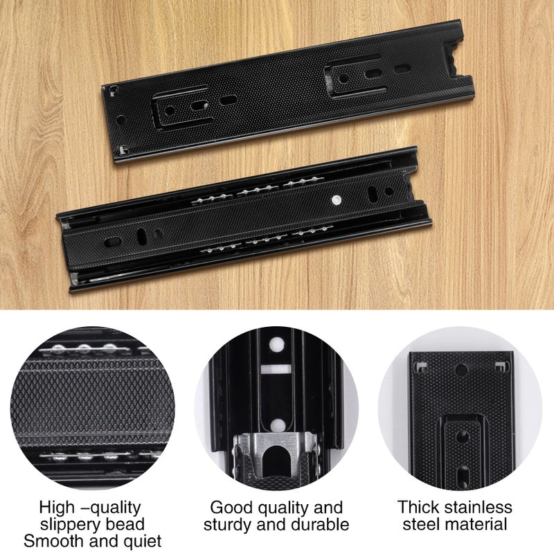 Csdtylh Drawer Slides 2Pcs 8 Inch, Undermount Heavy Duty Drawer Slides for Cabinets, Dresser Drawers, Slide-Out Keyboard Tray, Table Drawers, Shelves, Nightstand and So On - Image 3
